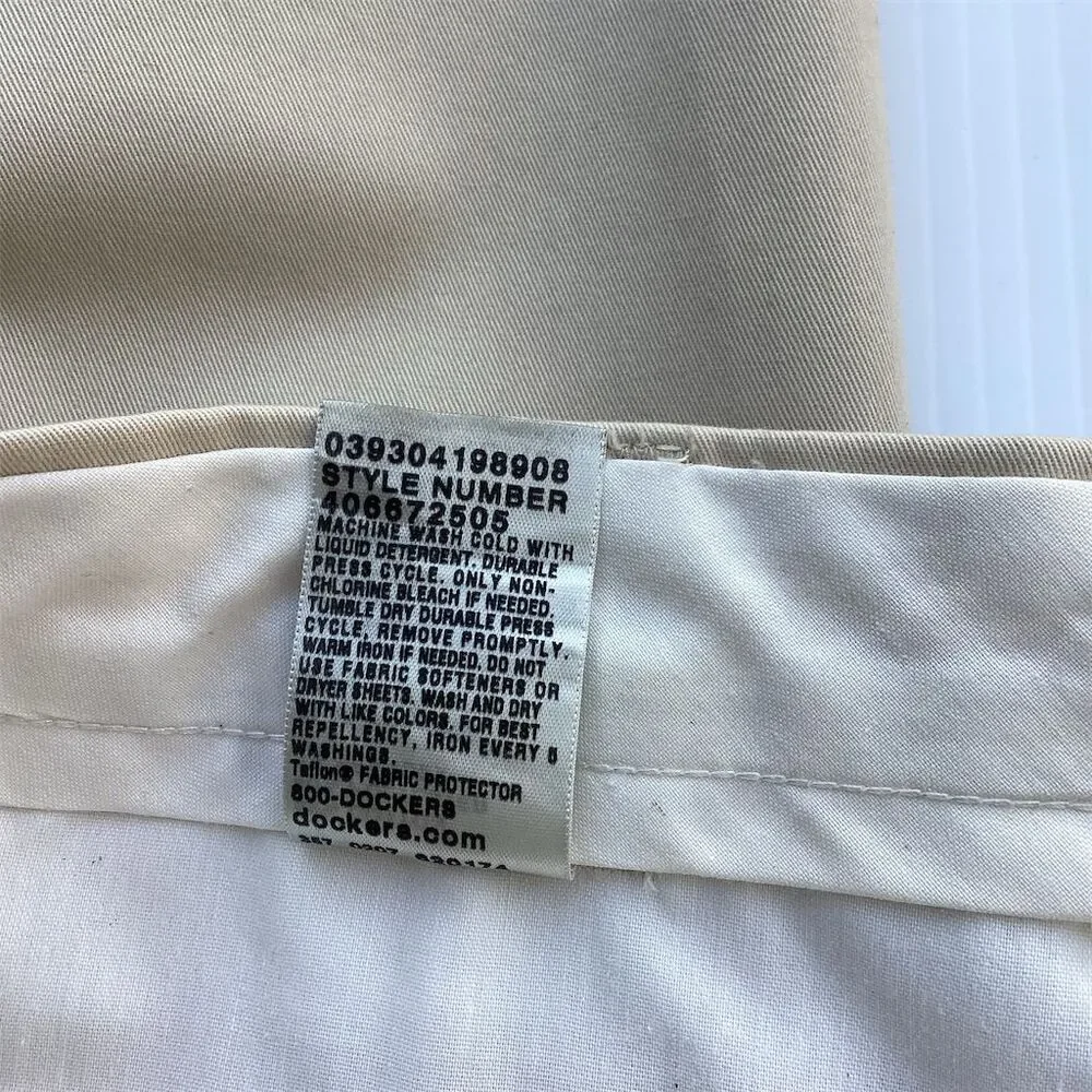 Dockers Men's Relaxed Fit Dress‎ Pants Sage Green 38x32 Flat Front
